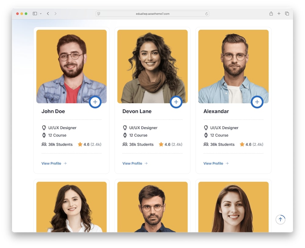 eduall wordpress theme multi instructor support