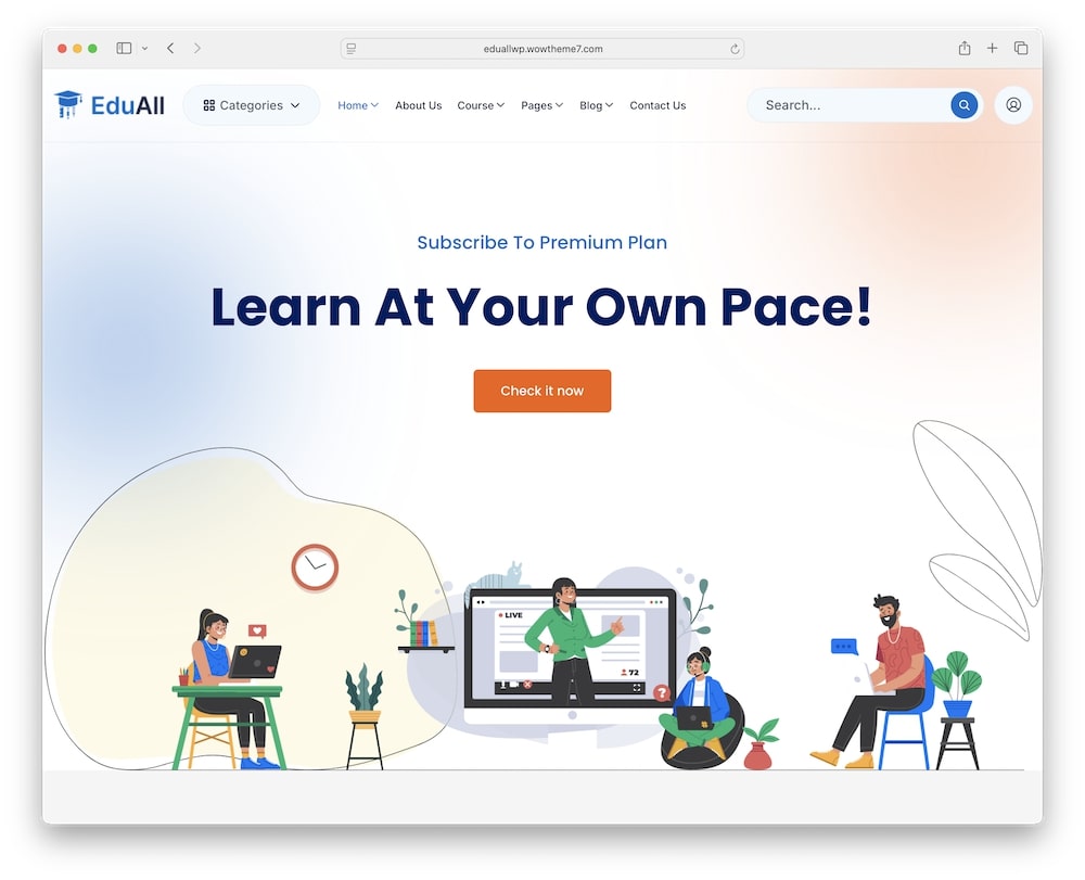 eduall wordpress theme pre built templates and demos