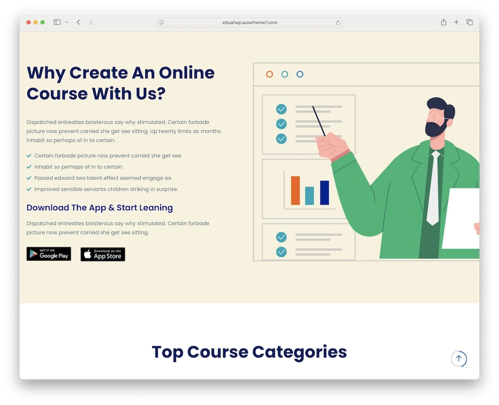eduall wordpress theme test