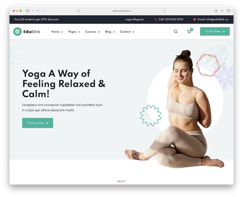 edublink wordpress theme predefined demos
