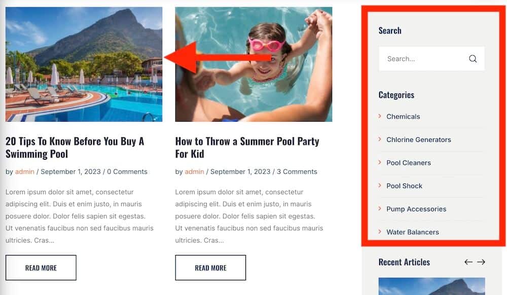 educate visitors with pool care content