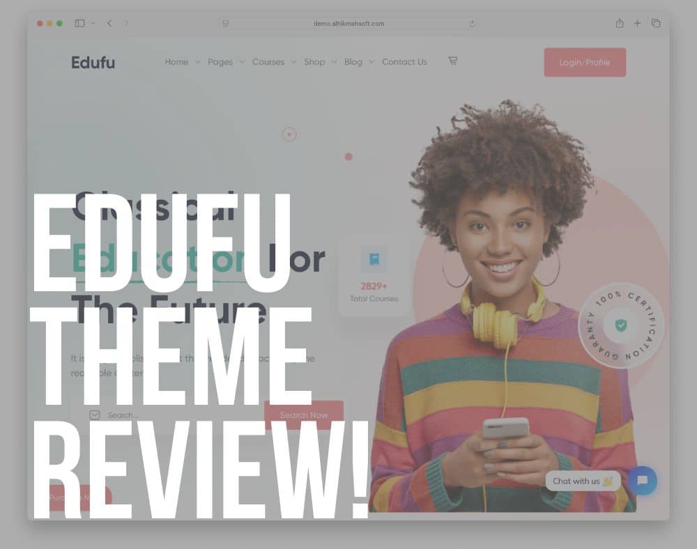edufu wordpress theme review