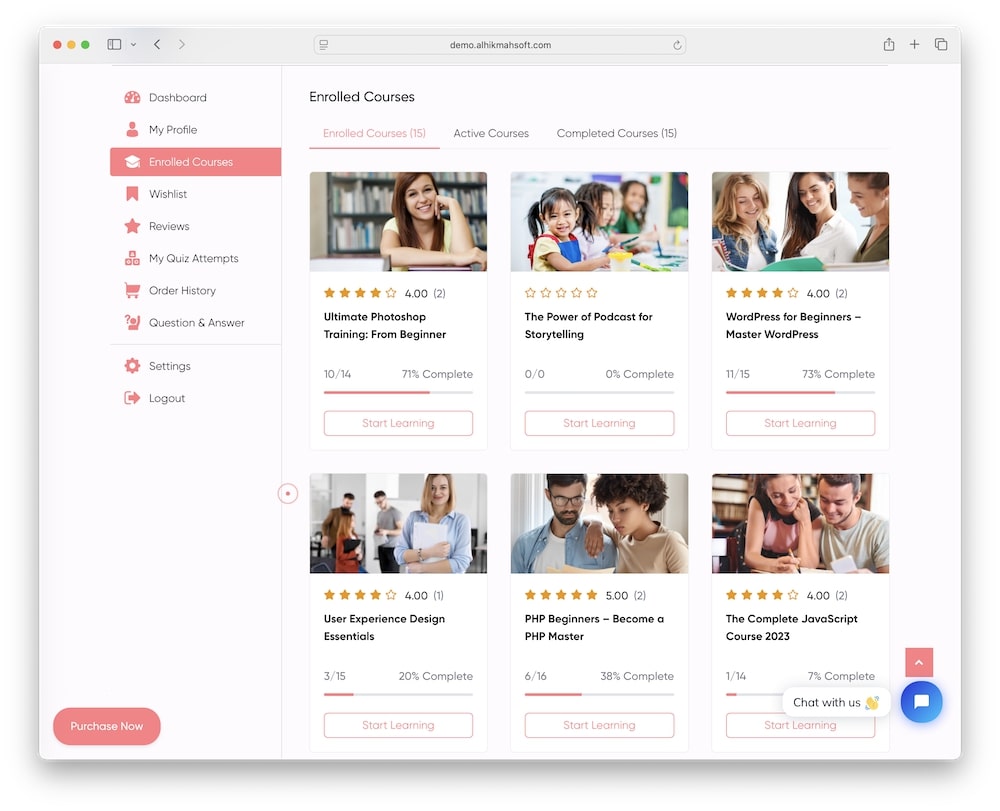edufu wordpress theme analytics and reporting