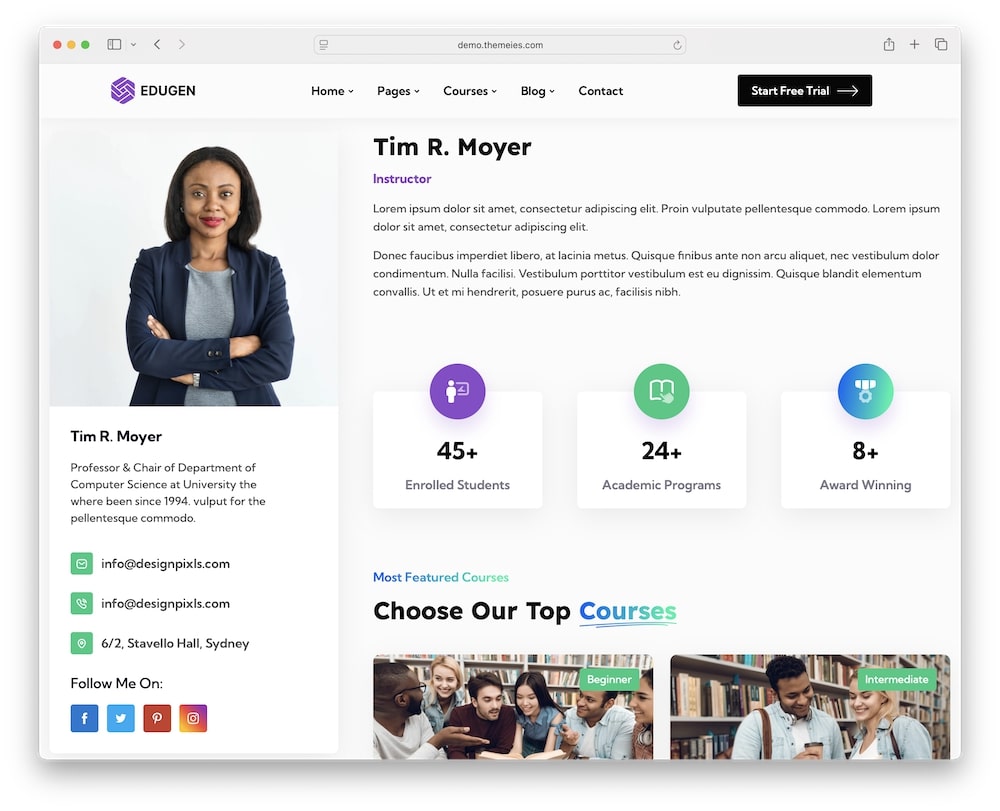 edugen wordpress theme elementor page builder