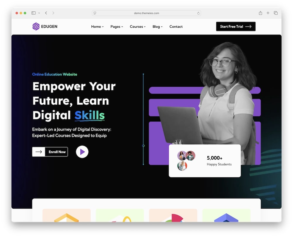 edugen wordpress theme for online education and courses