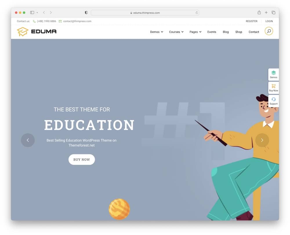 eduma language school wordpress theme