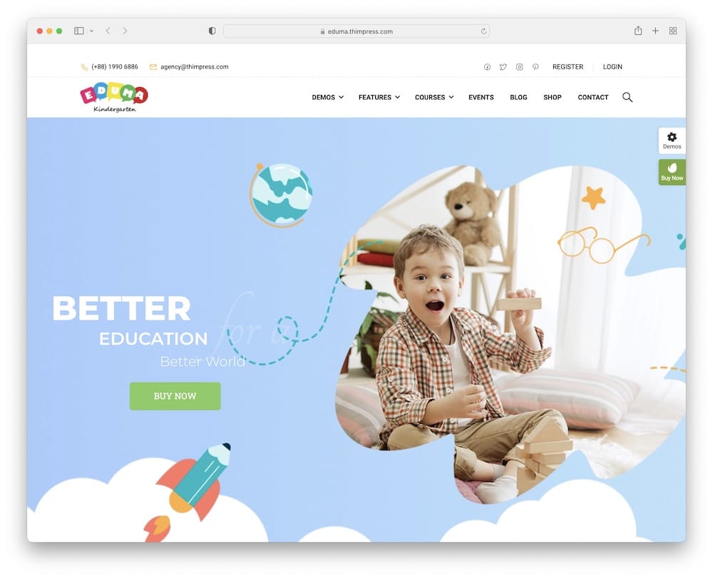 eduma wordpress kindergarten theme