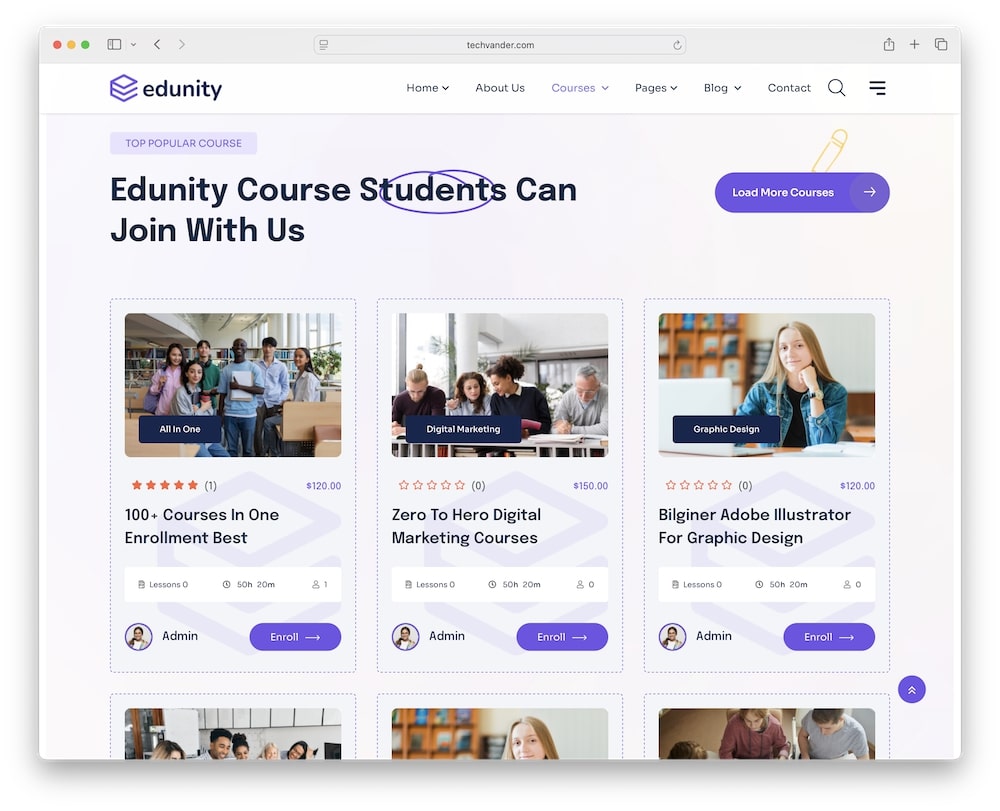 edunity wordpress theme tutor lms integration
