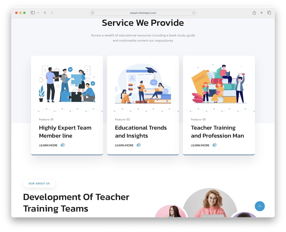 edupls wordpress theme clean design