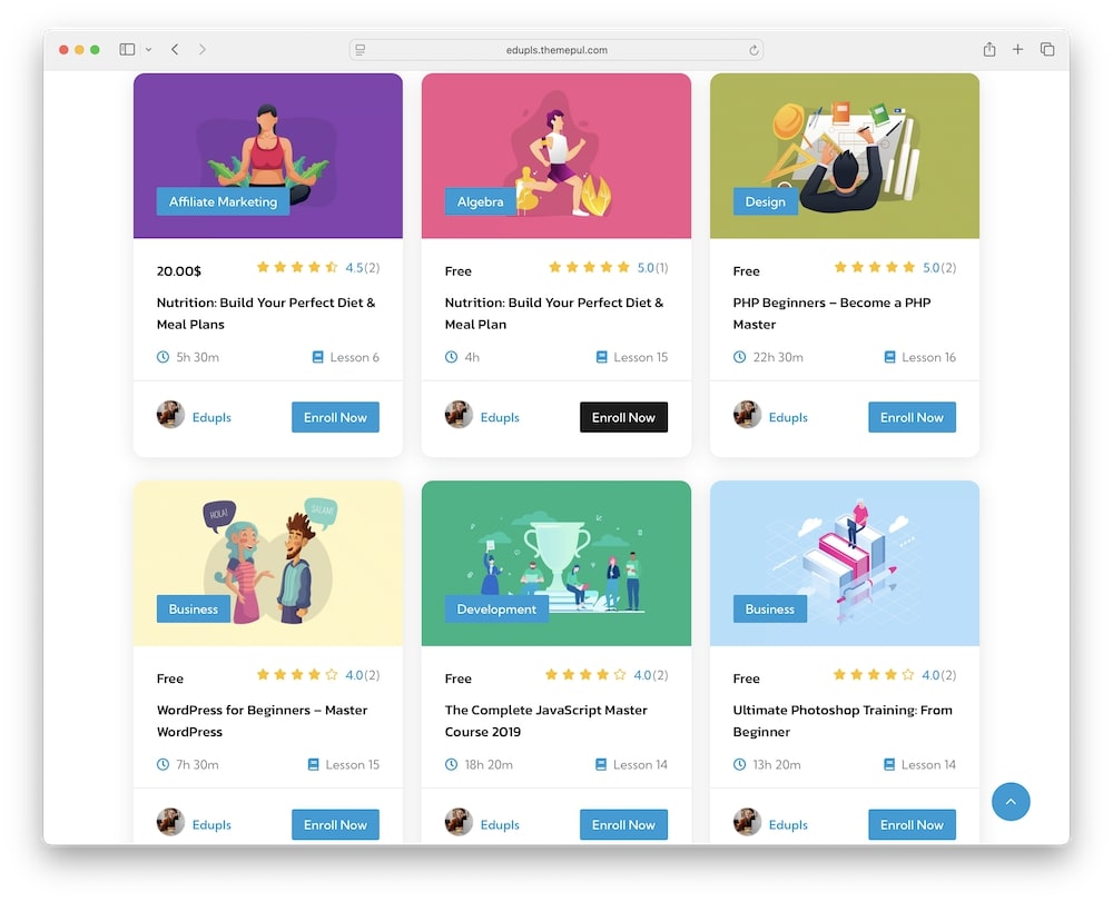 edupls wordpress theme tutor lms support