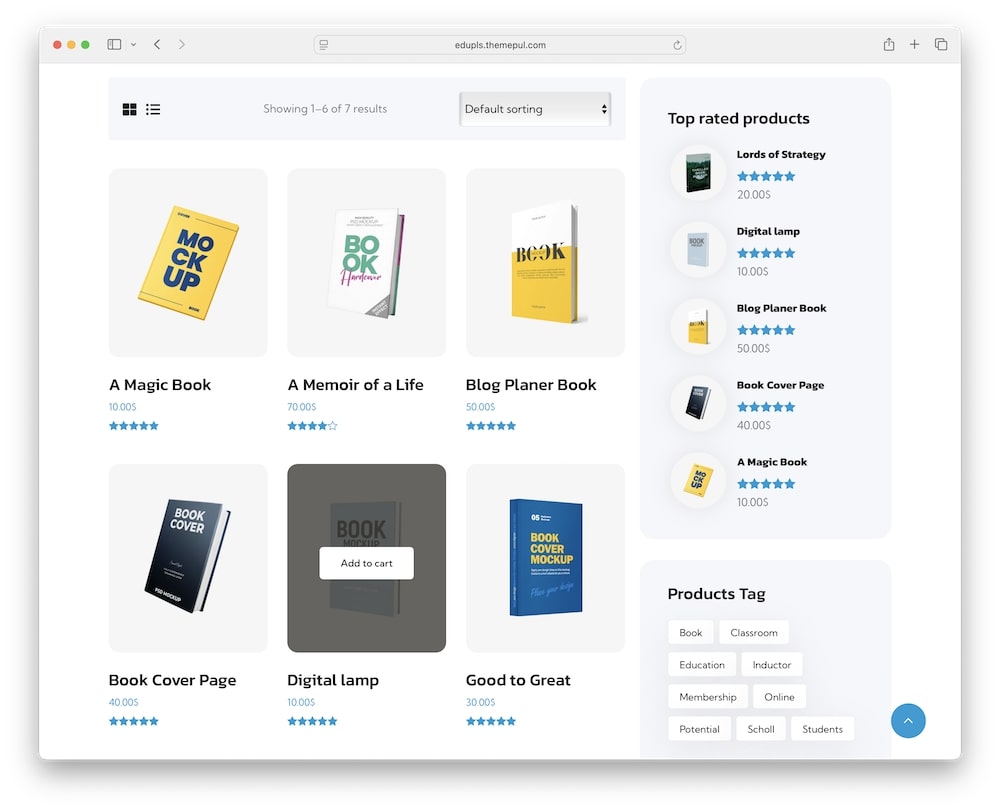 edupls wordpress theme woocommerce integration