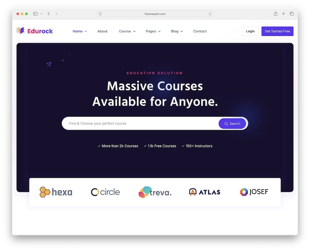 edurock wordpress theme predefined demos