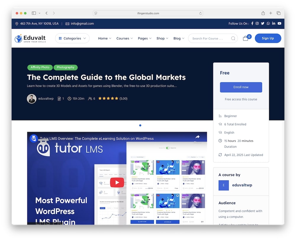 eduvalt wordpress theme test