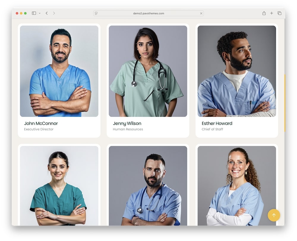eldcare wordpress theme team and caregiver profiles