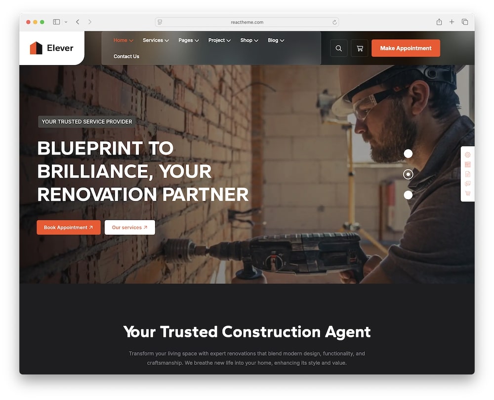 elever wordpress theme test