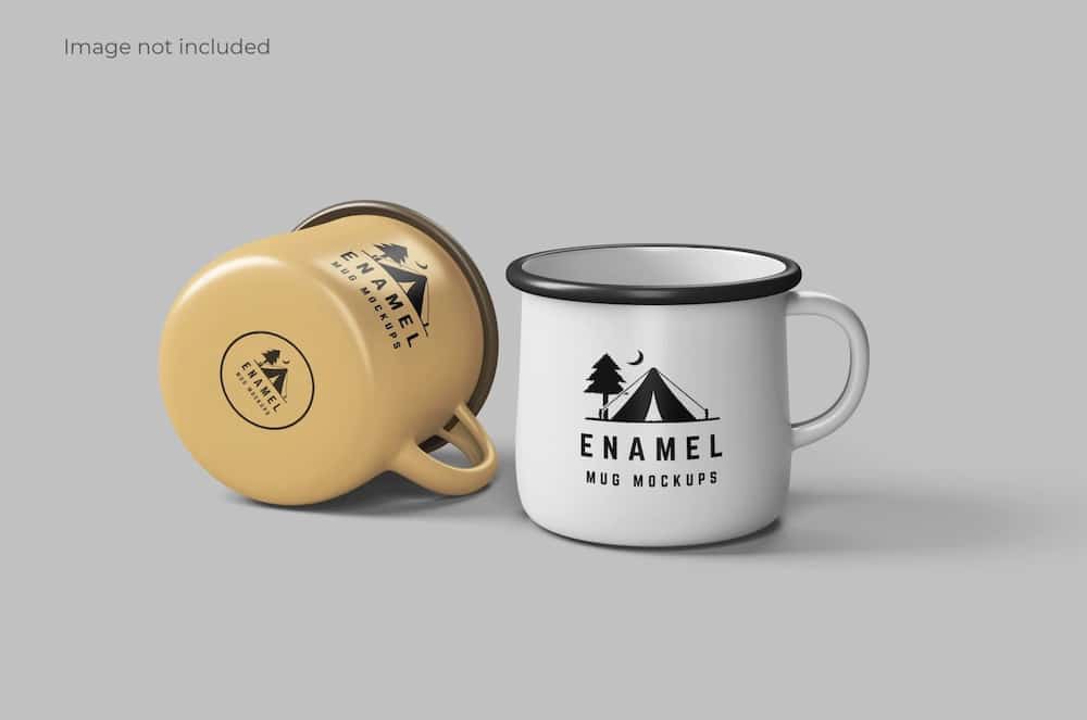 enamel mockup free psd