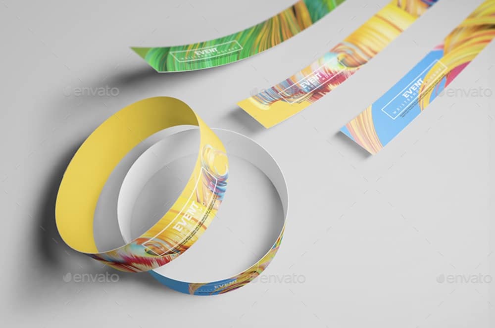 event wristbands mockup