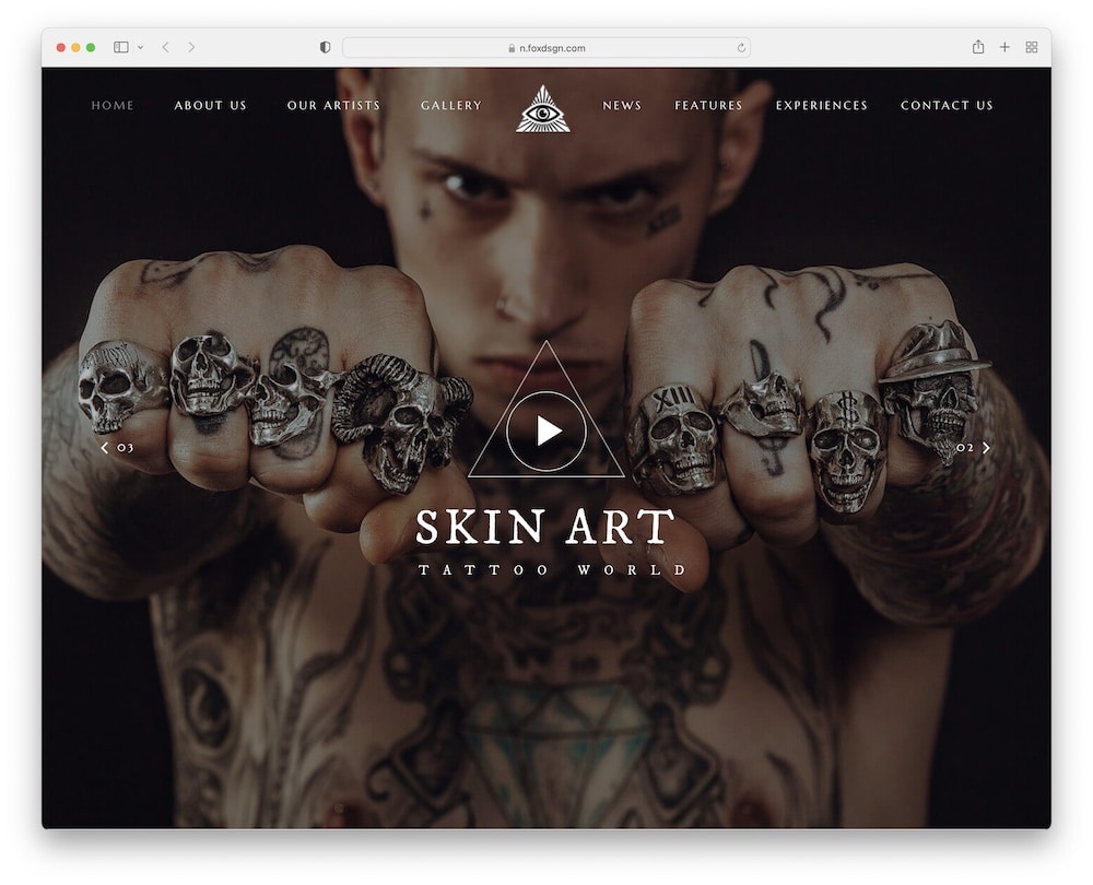 ewo tattoo wordpress theme