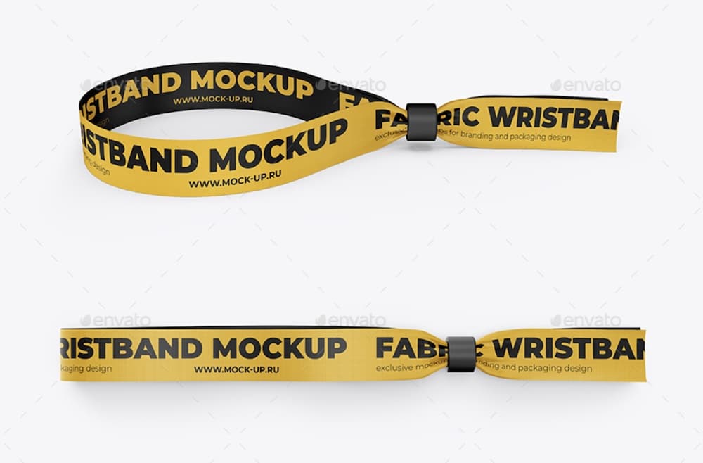 fabric wristband mockup