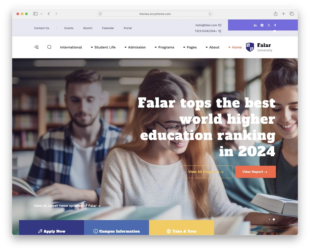 falar wordpress theme rtl and multilingual support