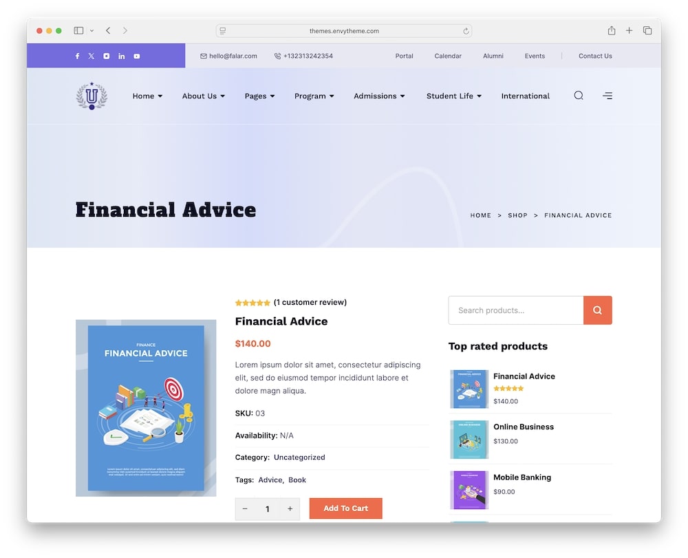falar wordpress theme woocommerce ready