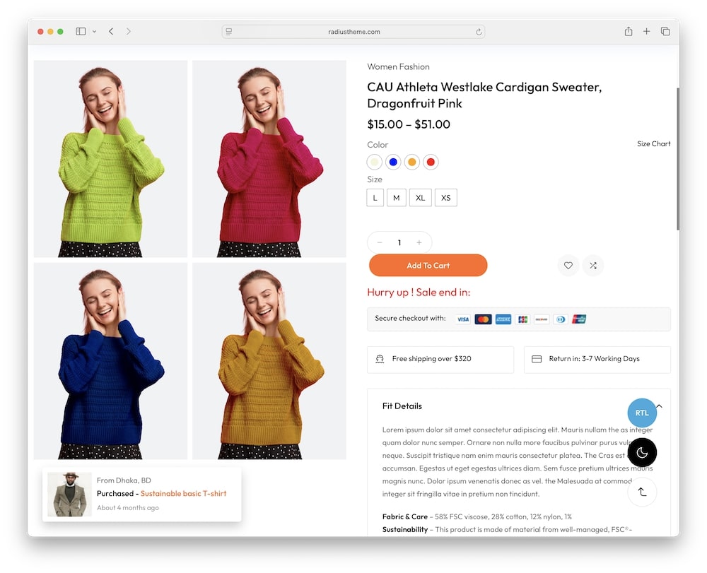 fasheno wordpress theme test
