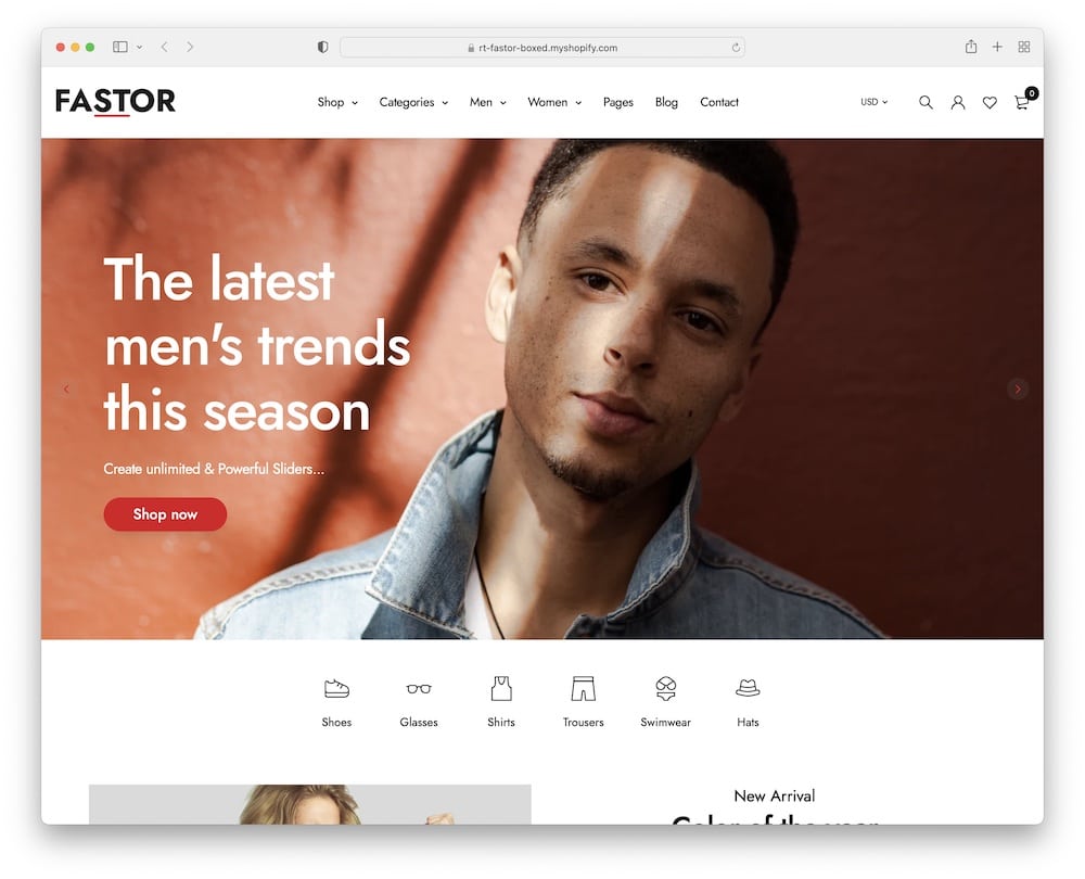 fastor shopify fashion theme