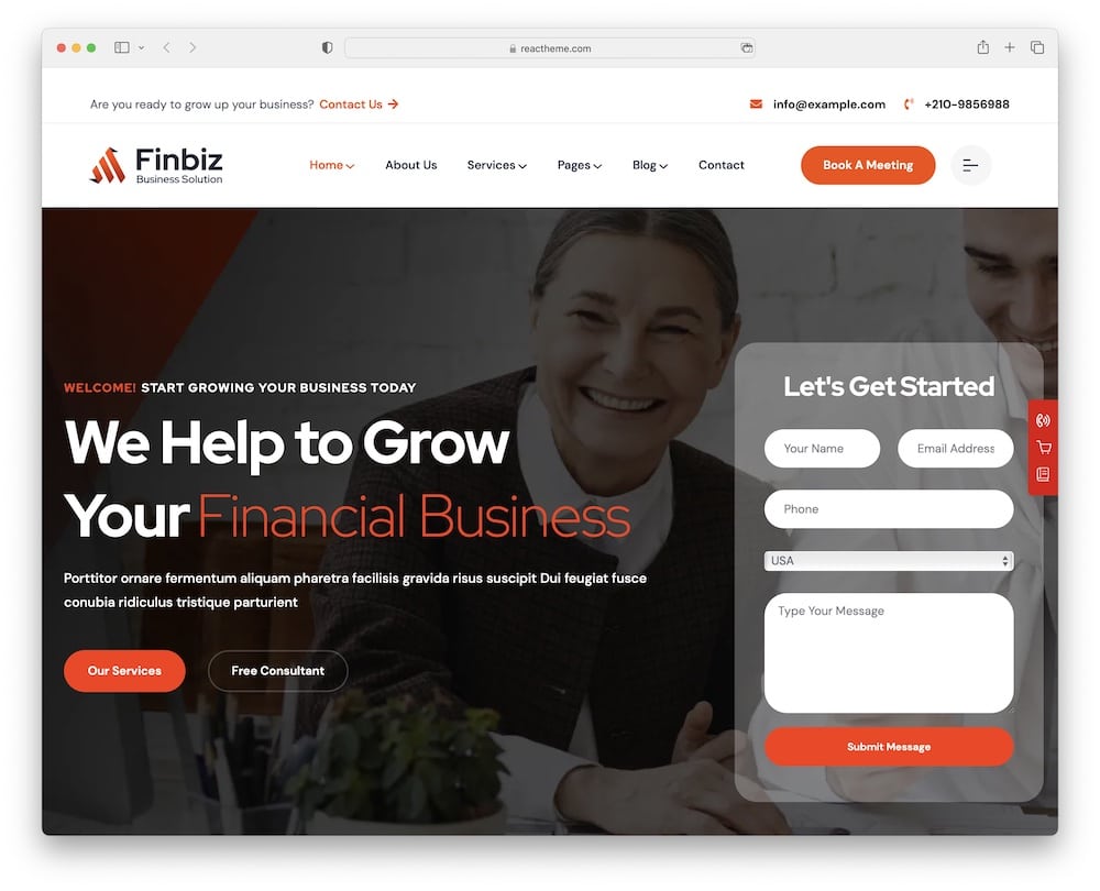 finbiz accounting consulting wordpress theme