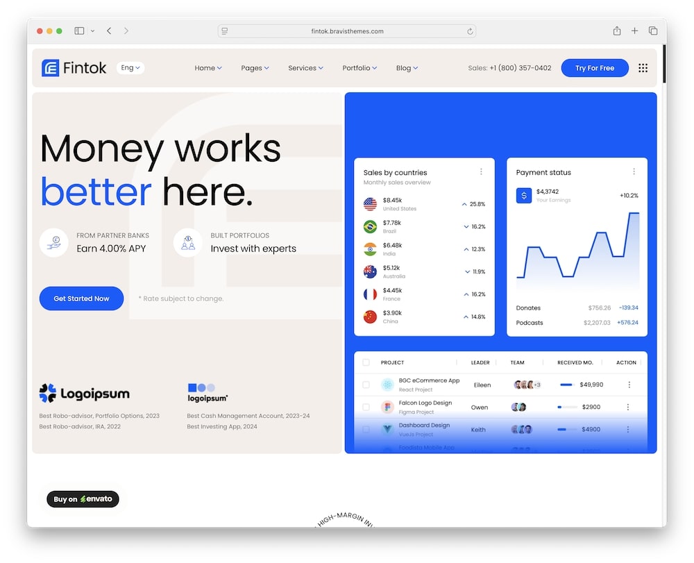 fintok wordpress theme test