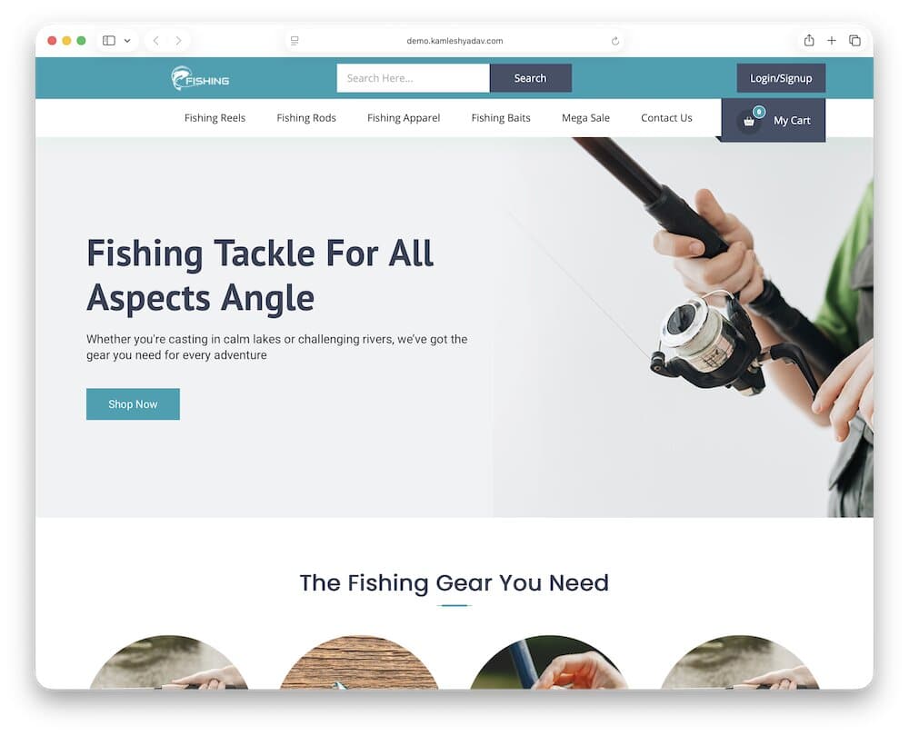 fishing water sports store wordpress theme
