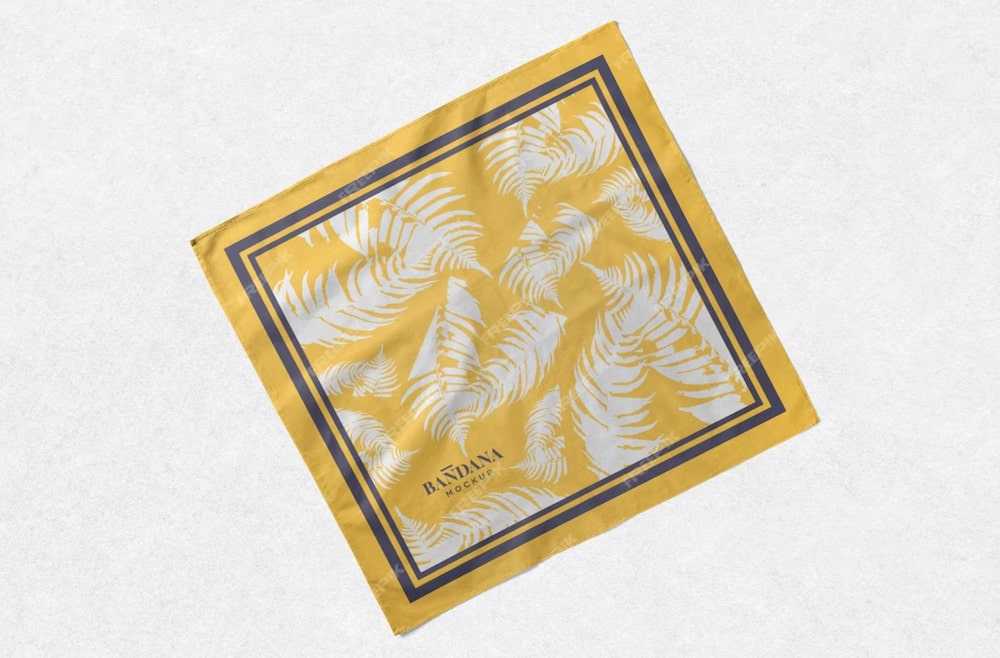 flat handkerchief mockup free