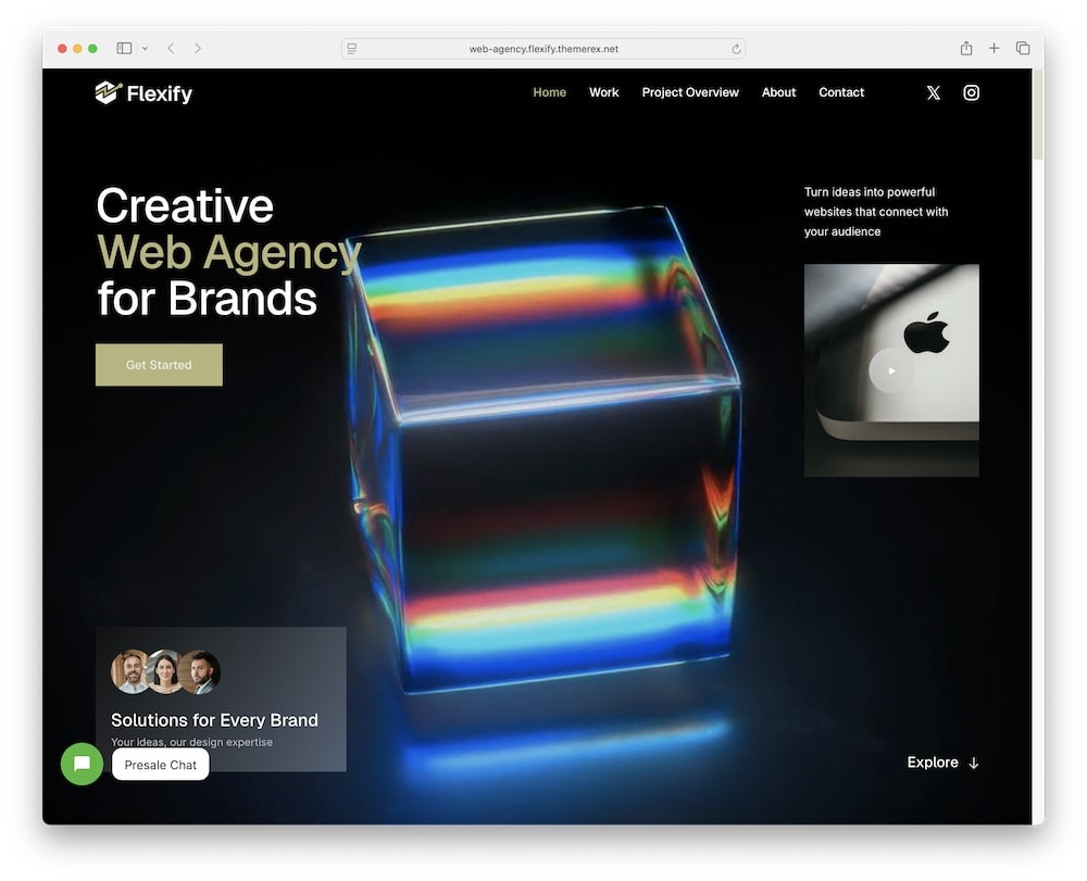 flexify digital agency wordpress theme