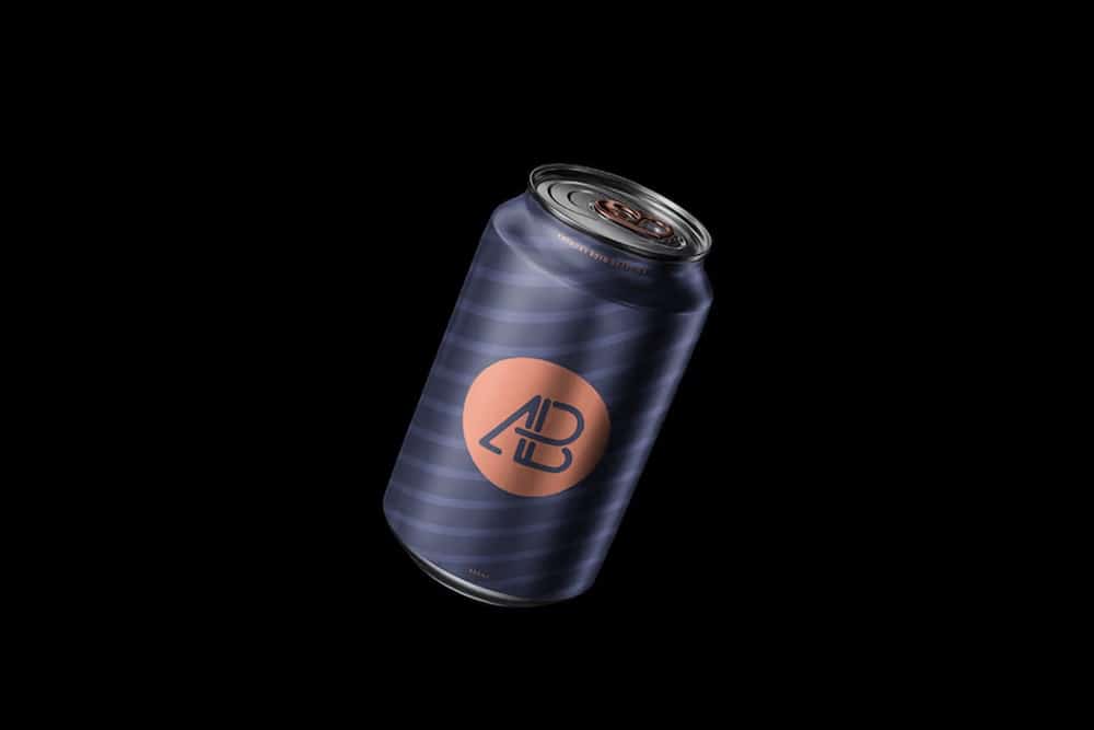 floating can psd mockup