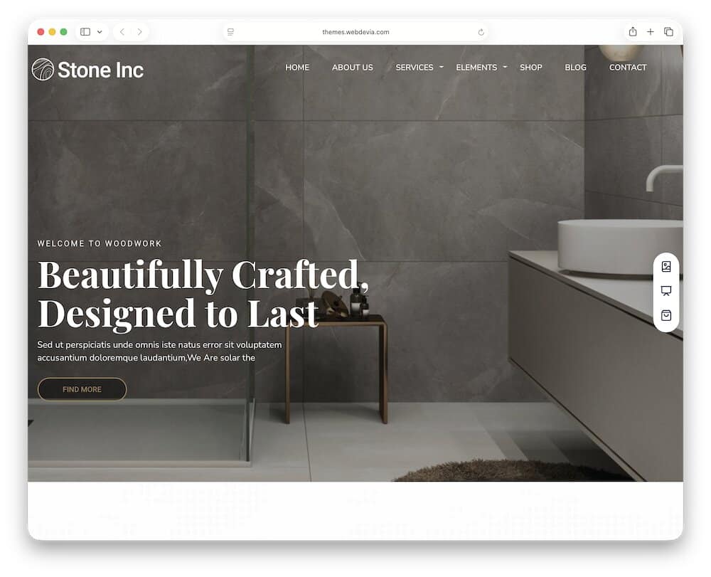 flooring tile contractor and showroom wordpress theme