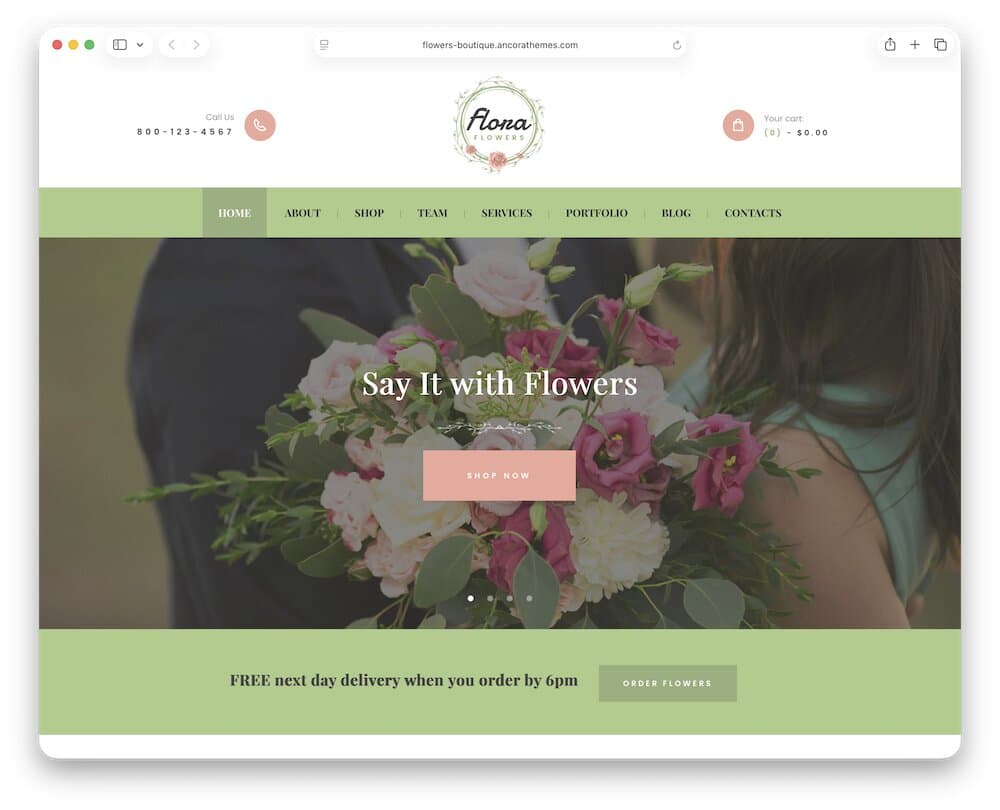 flower boutique florist wordpress theme
