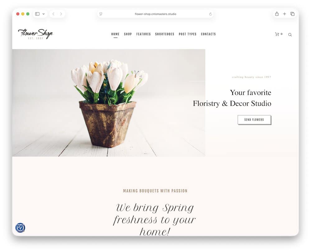 flower shop florist wordpress theme