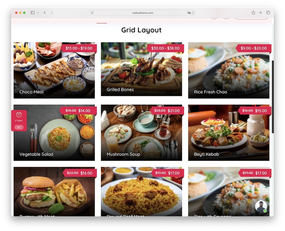 foodymat wordpress theme food menus