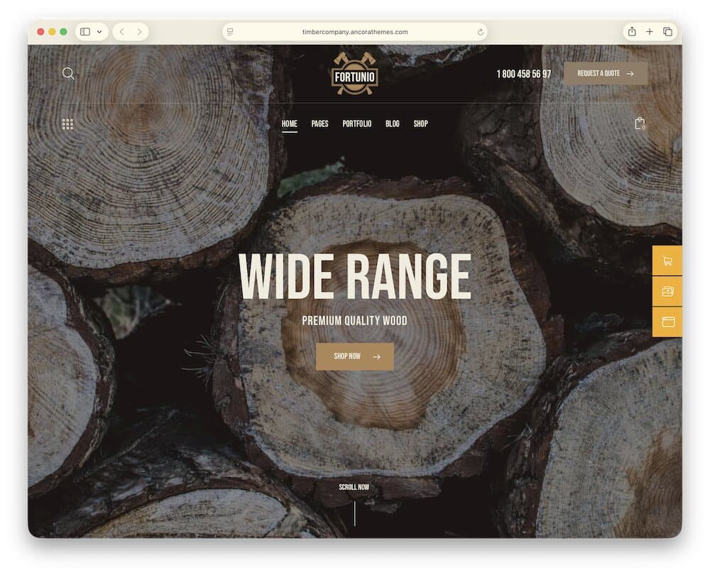 fortunio forestry wordpress theme