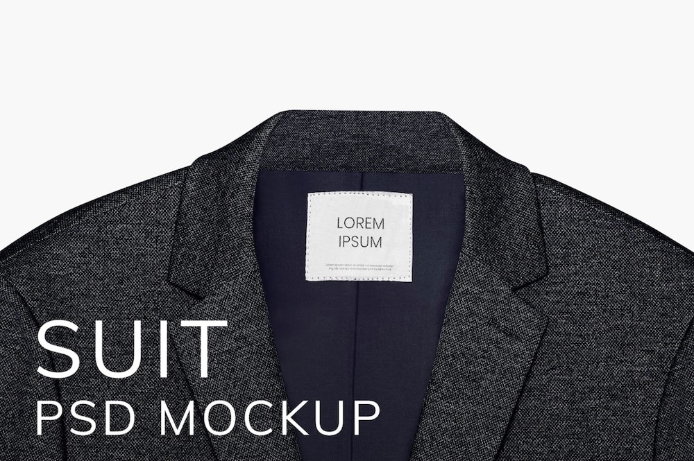 free blazer label psd mockup