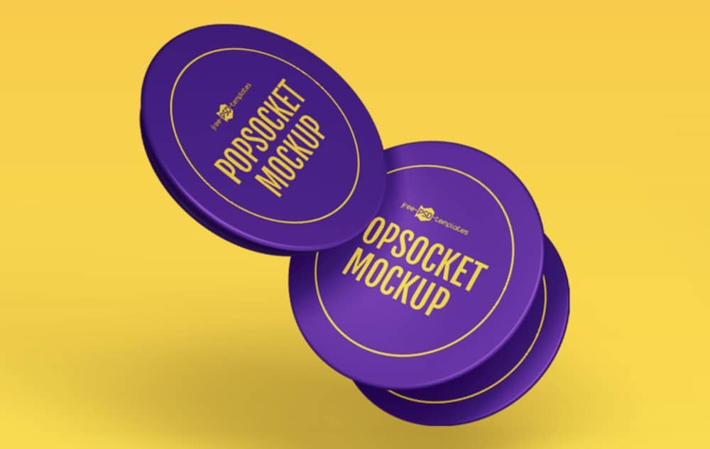 free popsocket psd mockup set