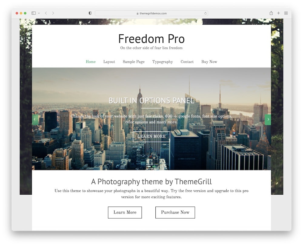 Freedom Free Photo Blogging Wordpress Theme 