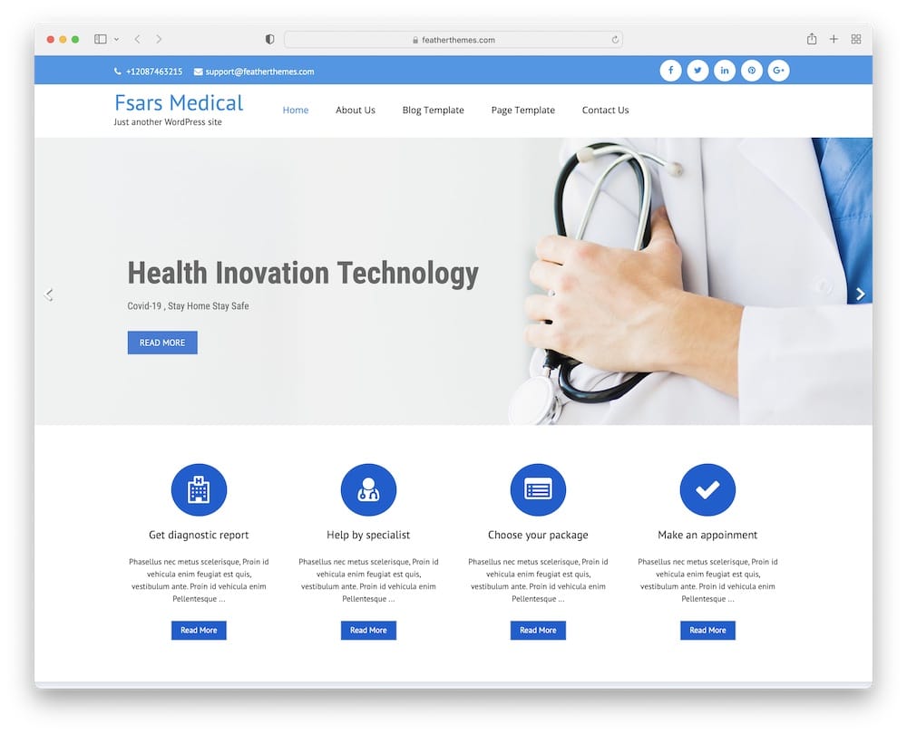 fsars medical free medical and health wordpress theme