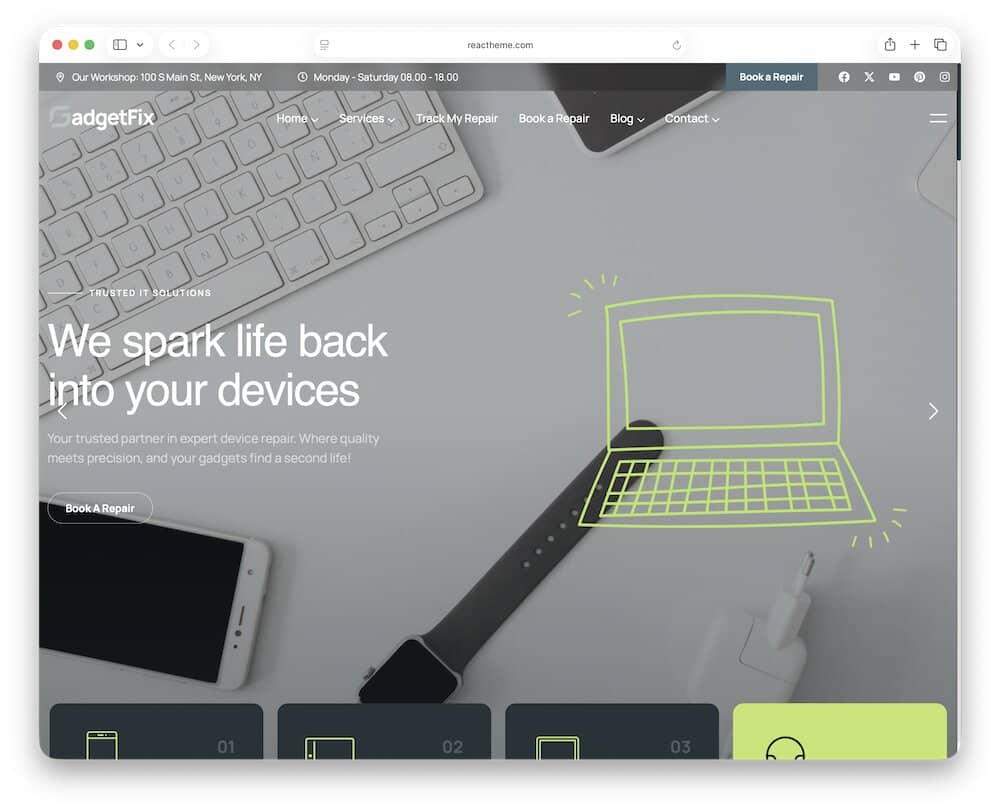 gadgetfix wordpress mobile repair theme