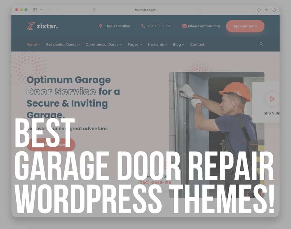 best garage door repair wordpress themes