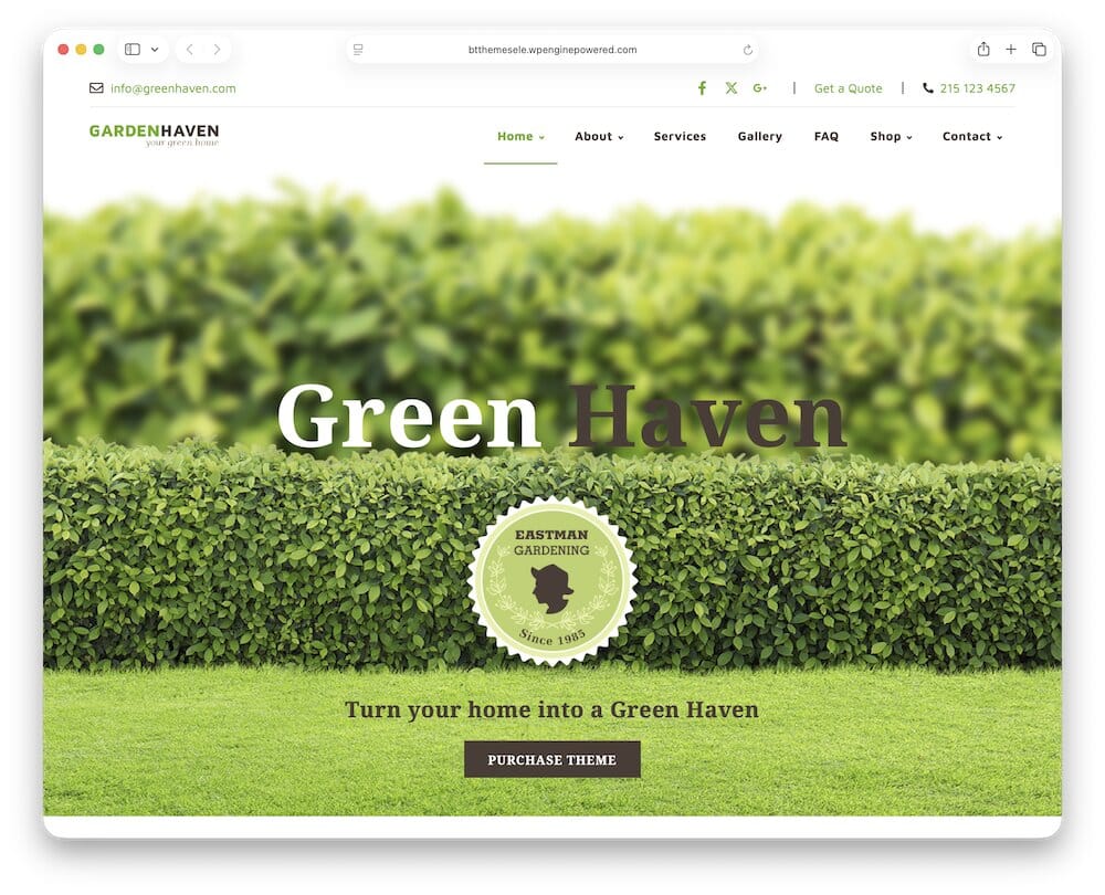 garden stump grinding wordpress theme