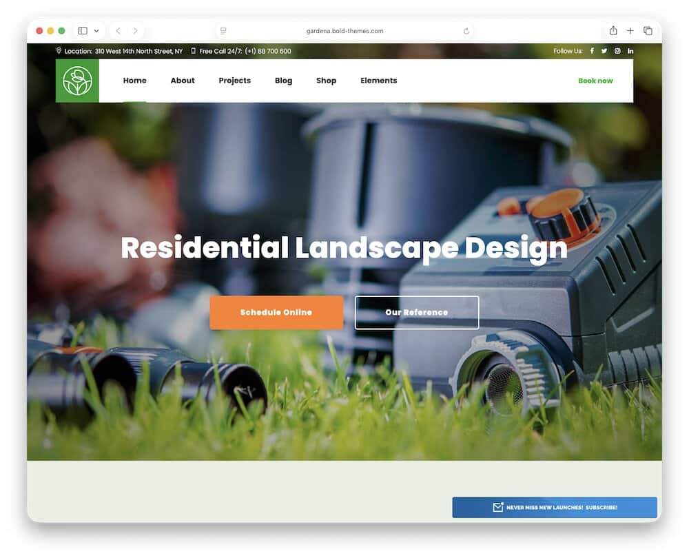 gardena stump grinding wordpress theme