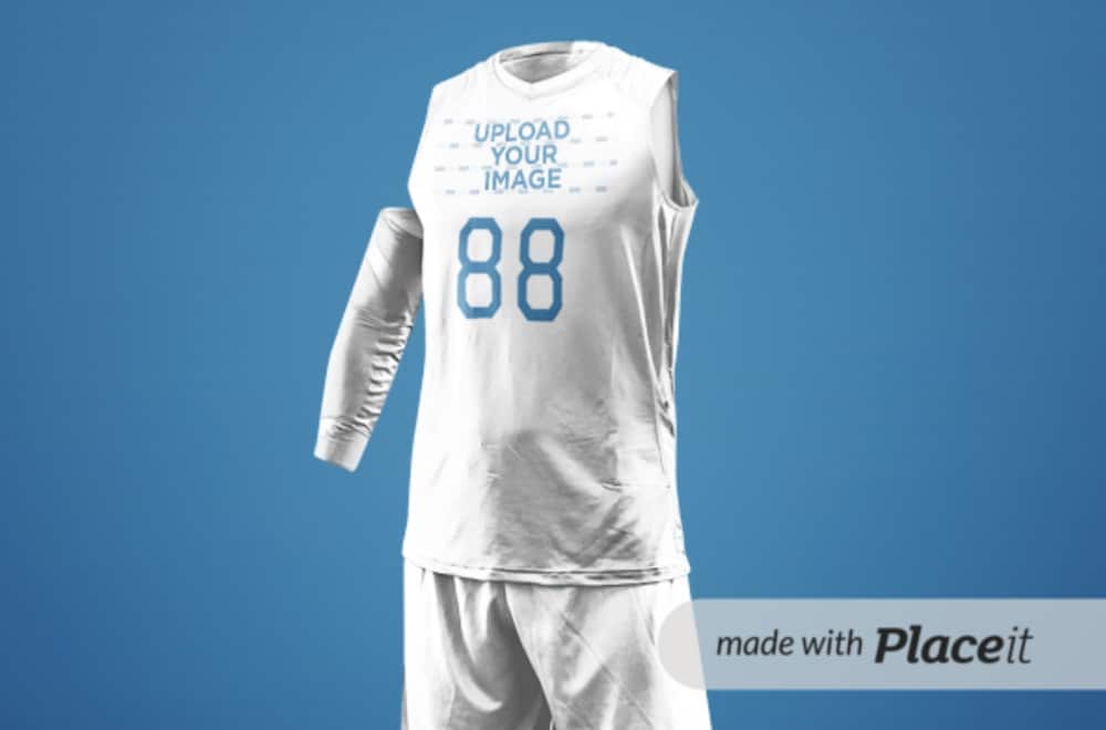 ghosted basketball uniform mockup