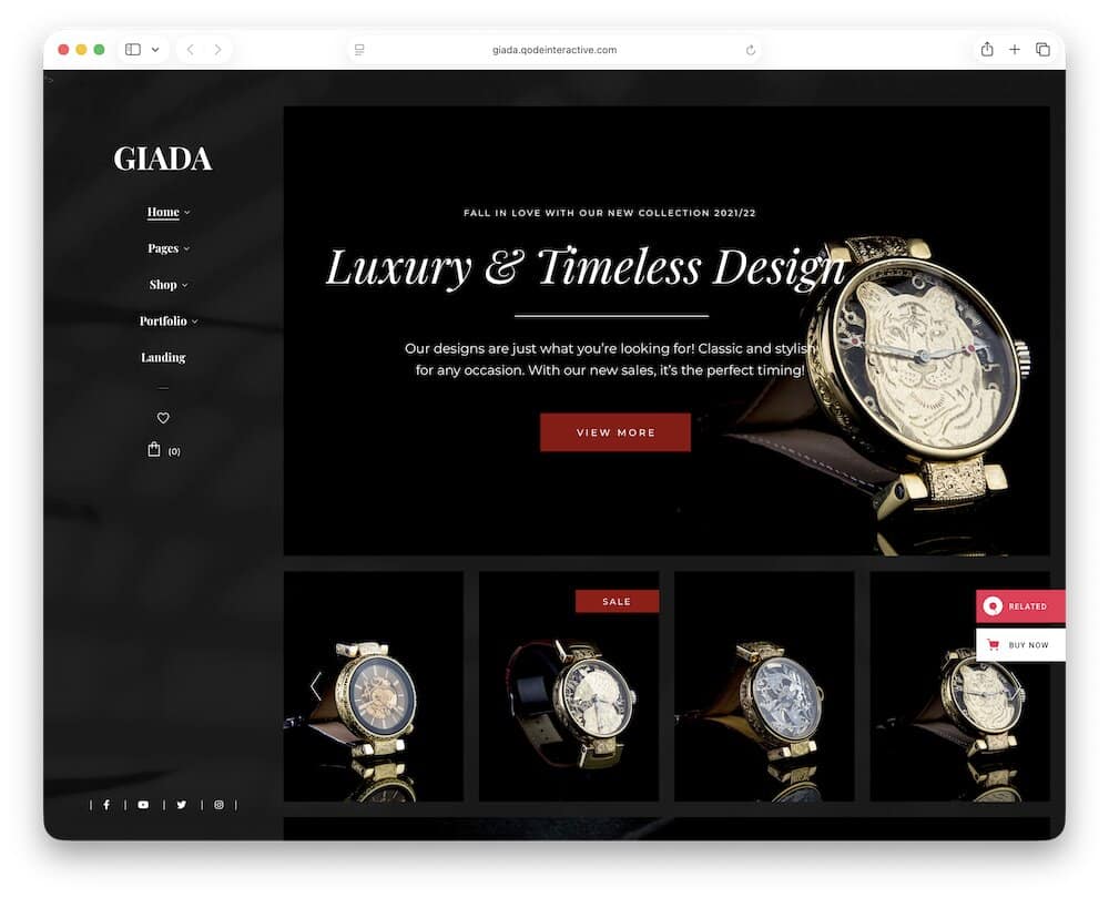 giada watch store wordpress theme