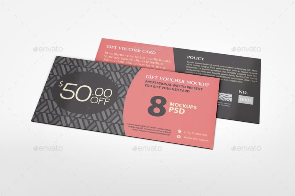 gift voucher mockup