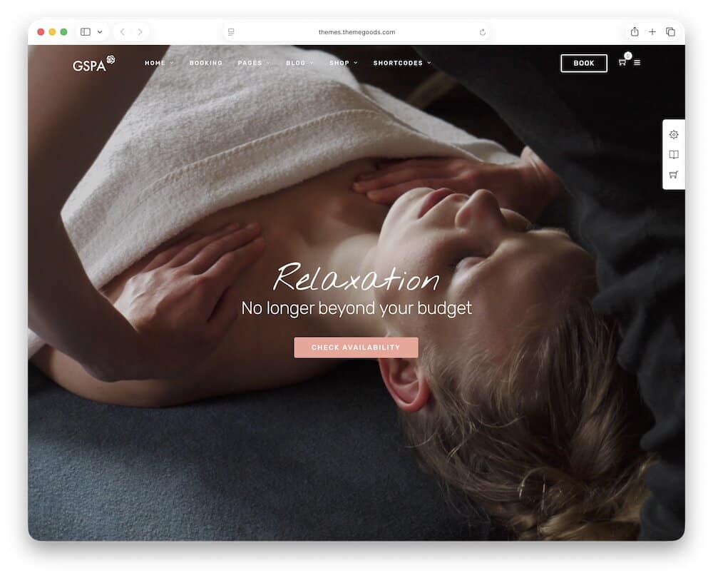 grand spa massage salon wordpress theme